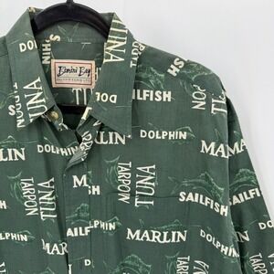 Bimini Bay Outfitters LTD Green Fishing Marlin Dolphin‎ Tuna Shirt XL